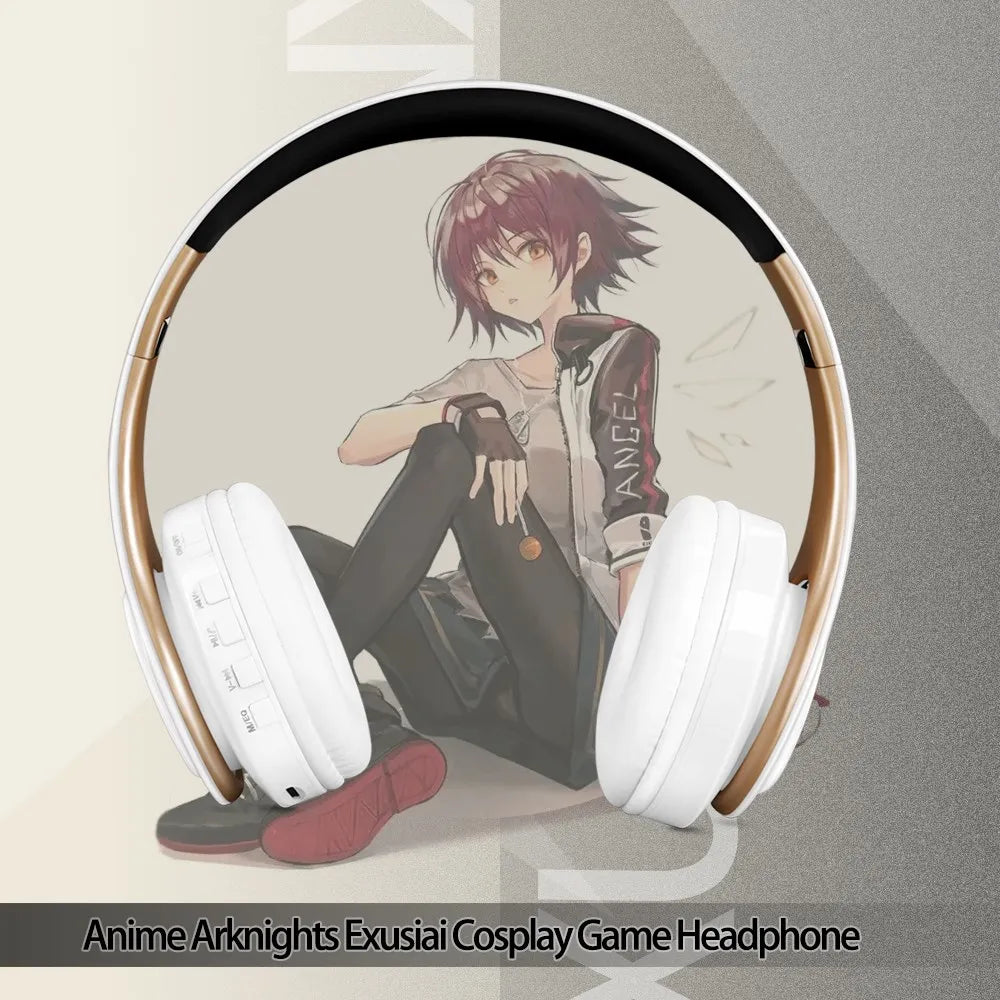 Arknights Exusiai Wireless Headphones – Anime Bluetooth Gaming Earphones with Mic
