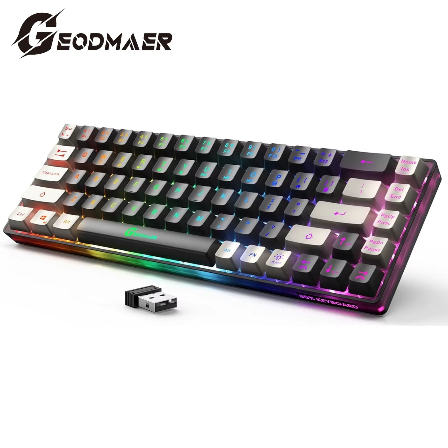 Rechargeable Wireless RGB Gaming Keyboard
