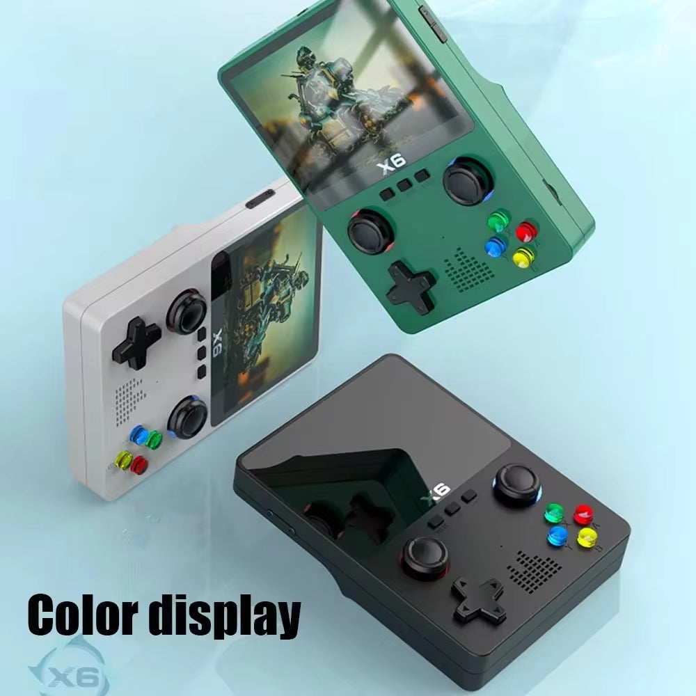 X6 Pocket Console – IPS Display, Dual Joysticks, Multi-Platform Emulator (GBA & More)