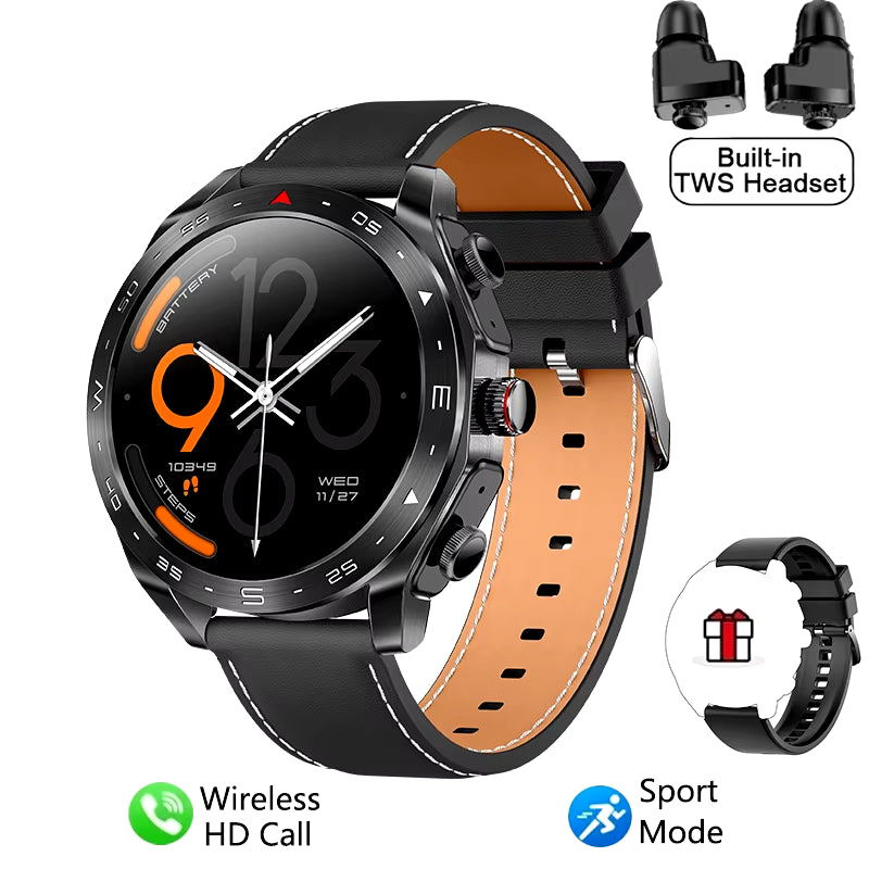T95 Smartwatch with Built-In TWS Noise Cancelling Earbuds