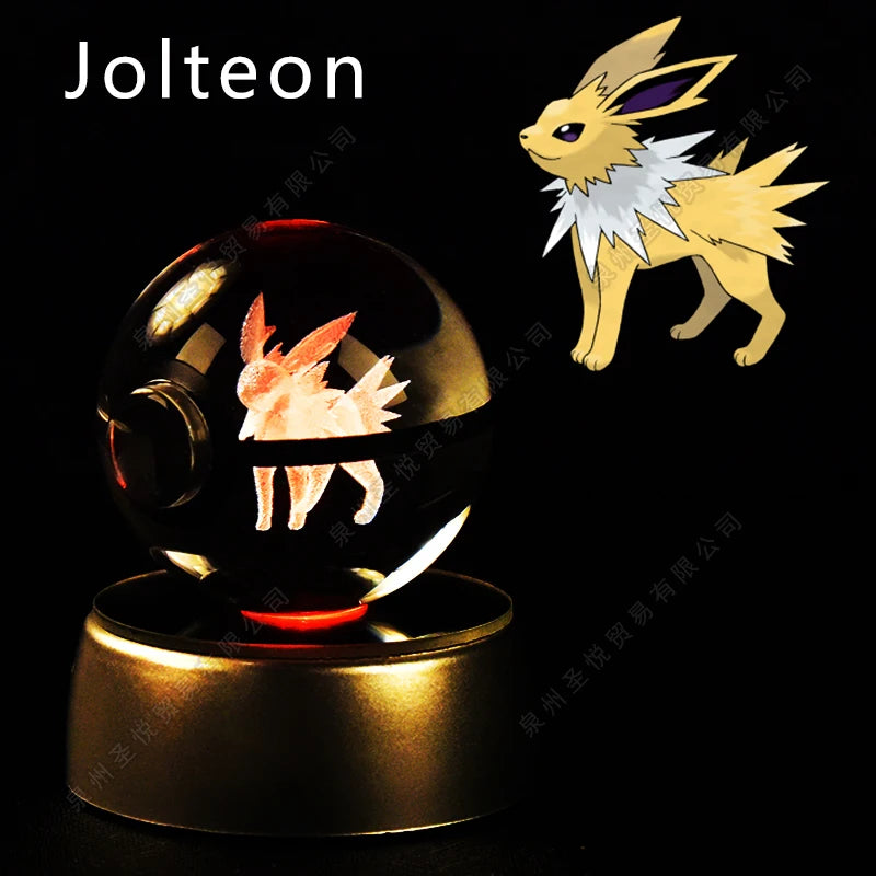 Pokémon LED Crystal Ball – 3D Glass Pokéball Lamp with Pikachu, Mewtwo, Charizard & More, COLLECT THEM ALL!