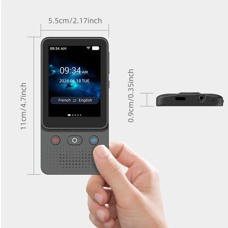 T21 AI Translator — 138 Languages, Real-Time Voice & Photo Translation Offline Mode + Touchscreen Built for Travel & Business