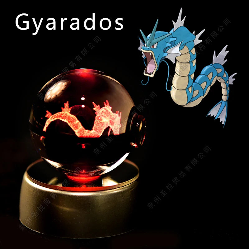 Pokémon LED Crystal Ball – 3D Glass Pokéball Lamp with Pikachu, Mewtwo, Charizard & More, COLLECT THEM ALL!