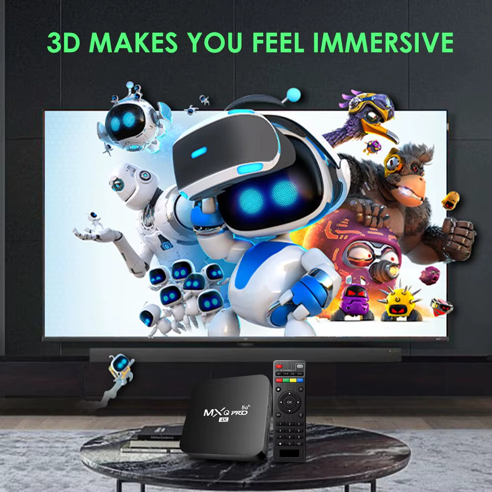 Smart TV Box MXQ-PRO – 4K UHD Set-Top Box with Android 10, 2.4/5G Wi-Fi & Home Theater Support