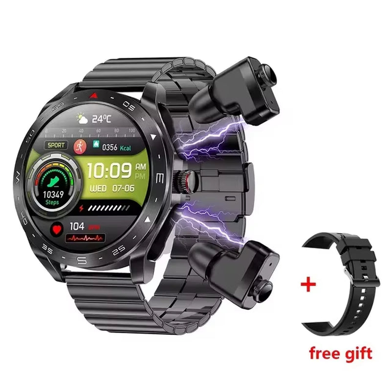 T95 Smartwatch with Built-In TWS Noise Cancelling Earbuds