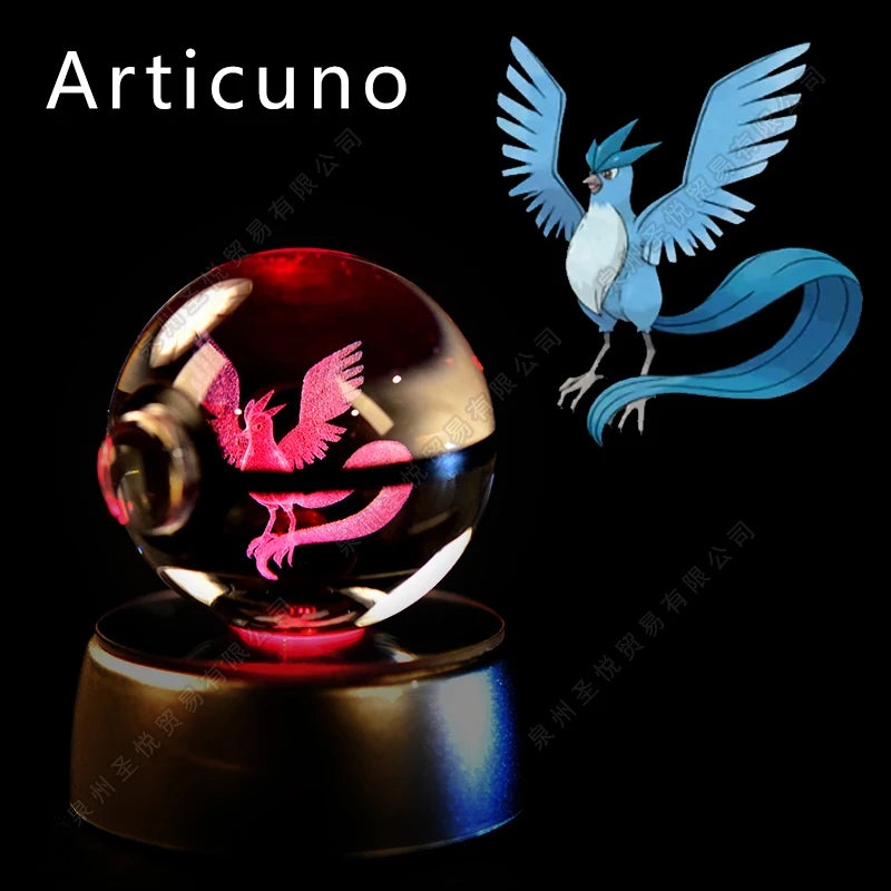 Pokémon LED Crystal Ball – 3D Glass Pokéball Lamp with Pikachu, Mewtwo, Charizard & More, COLLECT THEM ALL!