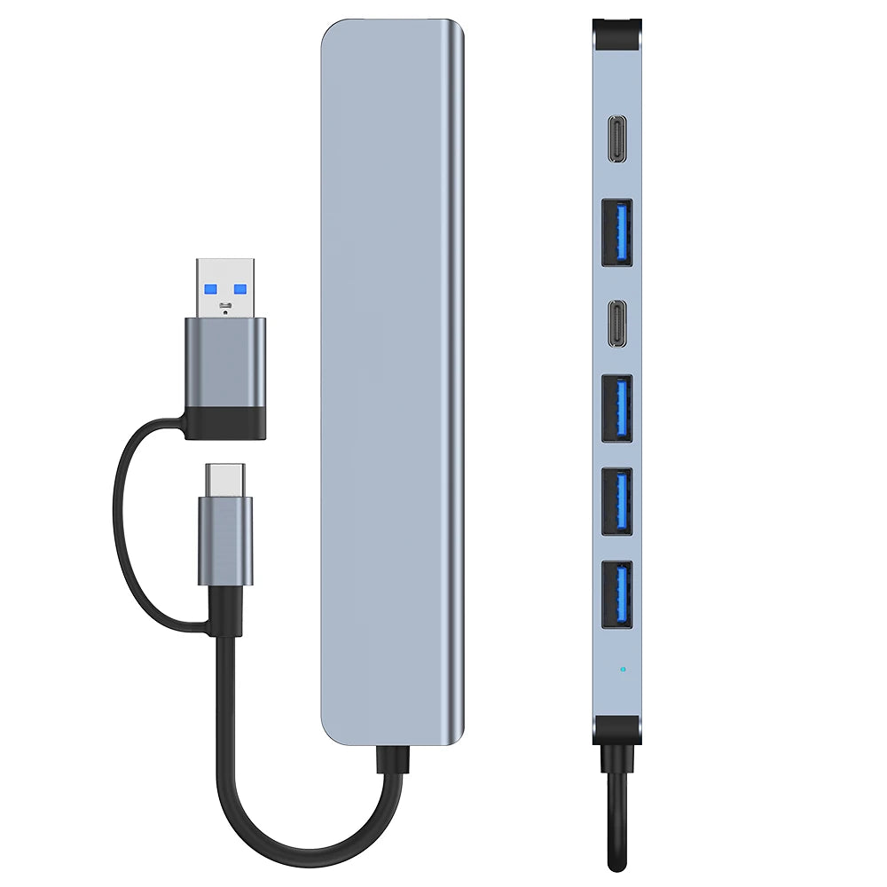 USB-C Multiport Adapter – 7-in-1 Hub for Laptop & PC with Fast Data & Power