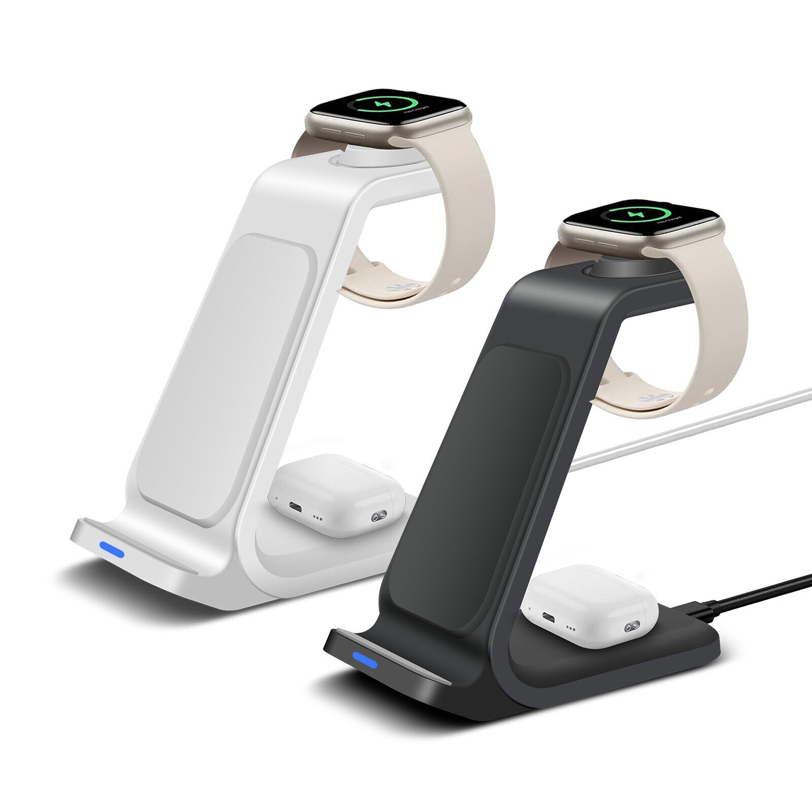 Premium Wireless Charger Dock Charging Station 3-in-1 for Apple & Samsung Products