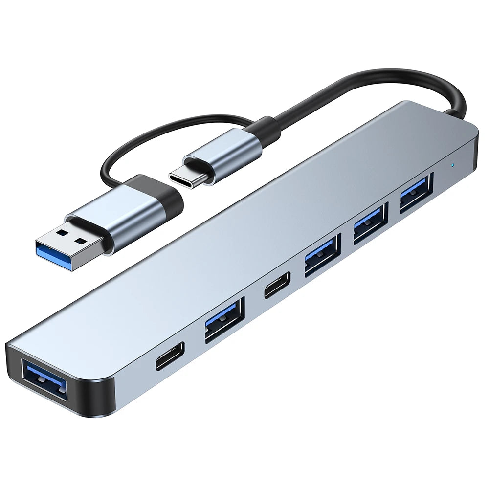 USB-C Multiport Adapter – 7-in-1 Hub for Laptop & PC with Fast Data & Power
