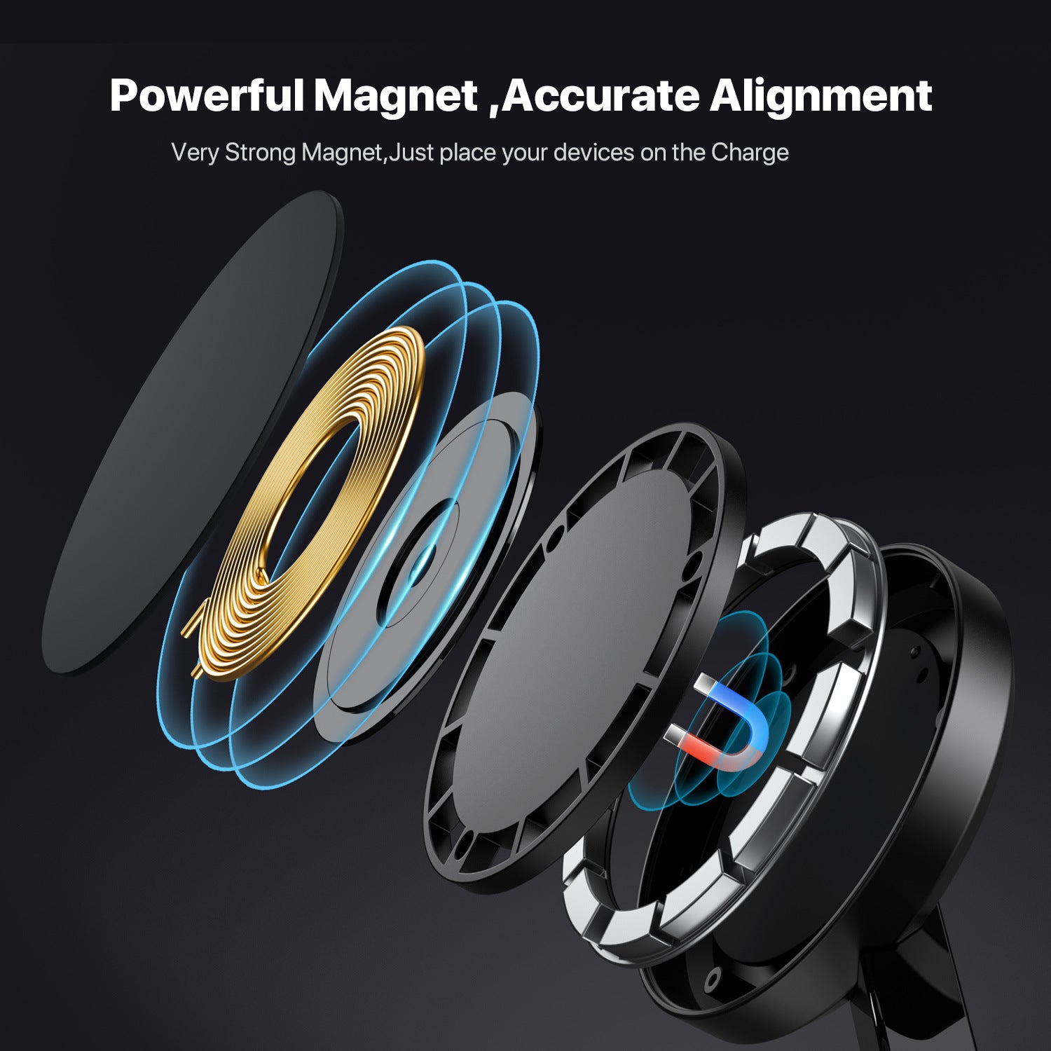 Magnetic Wireless Charging Station – Triple Device Support + Soft Night Light