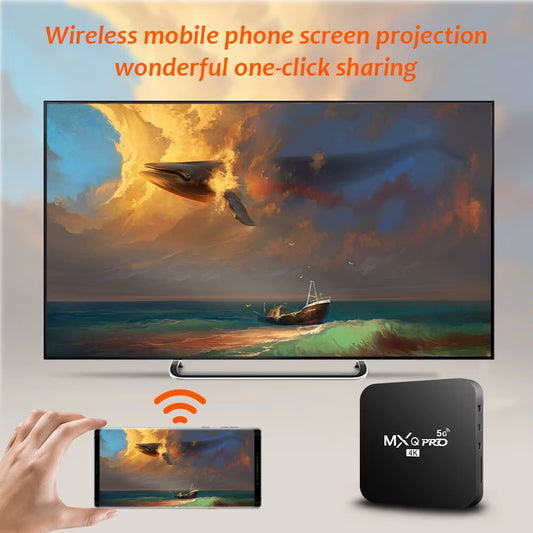 Smart TV Box MXQ-PRO – 4K UHD Set-Top Box with Android 10, 2.4/5G Wi-Fi & Home Theater Support
