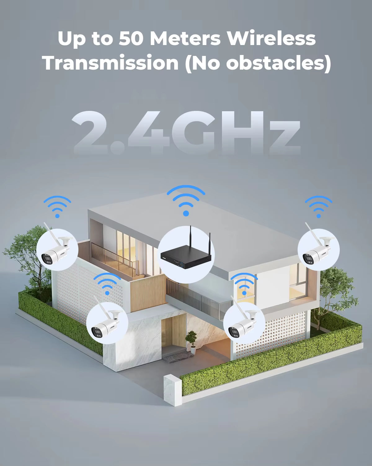 8CH 5MP Wireless CCTV Kit – Indoor/Outdoor, 2-Way Audio, NVR
