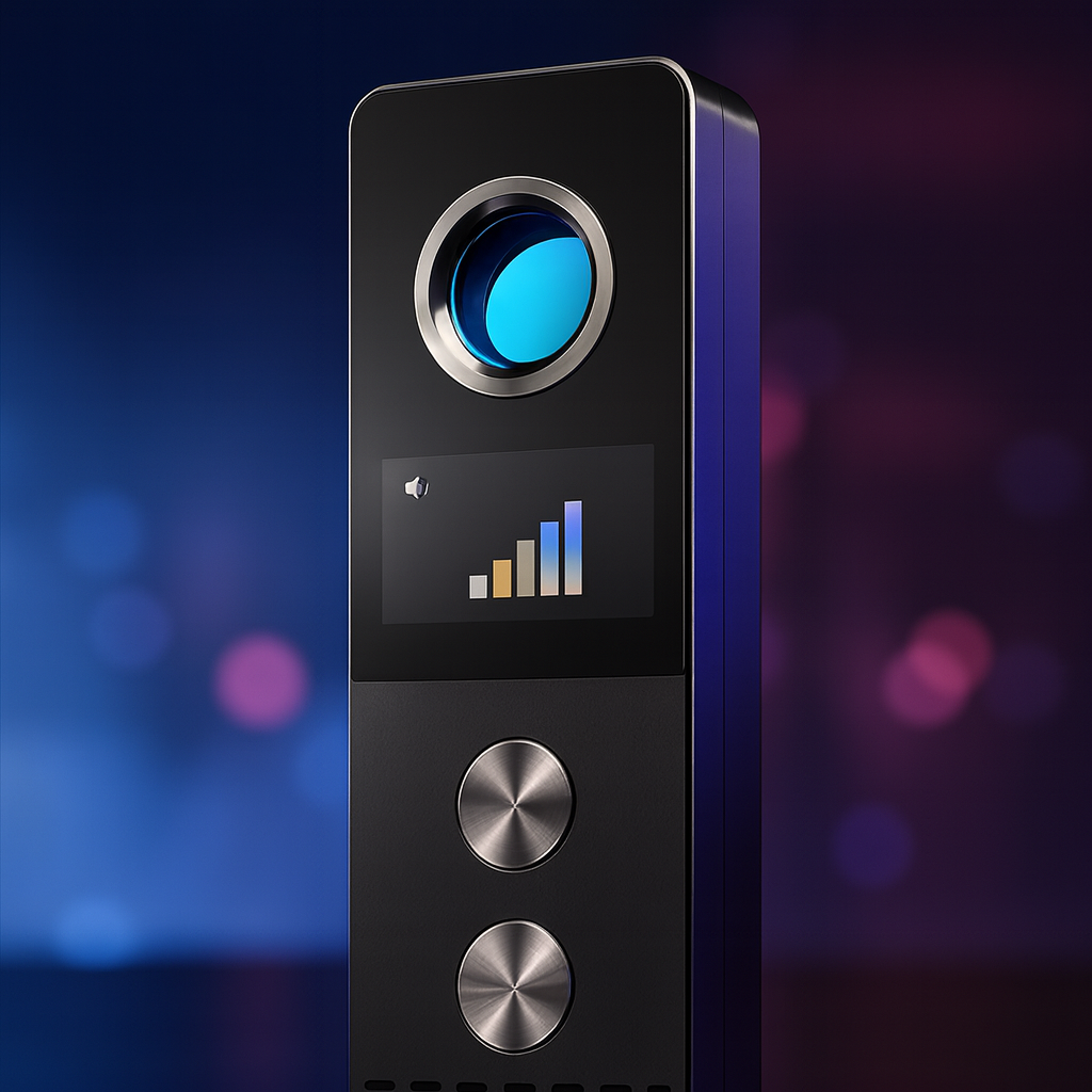 All-in-One Spy Detector – Hidden Camera Finder, Anti-Theft Alarm & LED Flashlight for Travel & Home Security