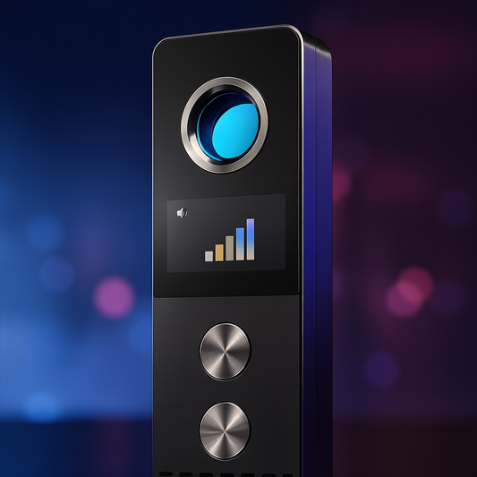 All-in-One Spy Detector – Hidden Camera Finder, Anti-Theft Alarm & LED Flashlight for Travel & Home Security