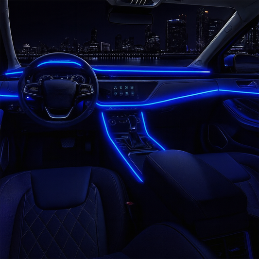 Smart RGB LED Car Ambient Lighting– Fiber Optic Interior Kit with App & Remote Control