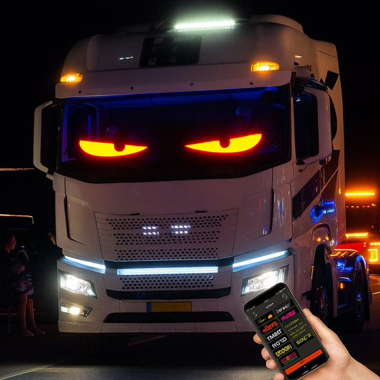 LED Windshield Display – App-Controlled Scrolling Text & Animation