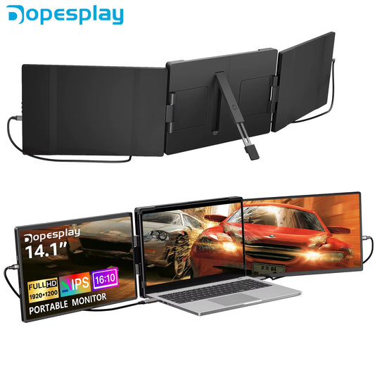 14.1" Portable Monitor –  FHD IPS Display for Phones, PCs & Laptops, Windows & Mac Compatible