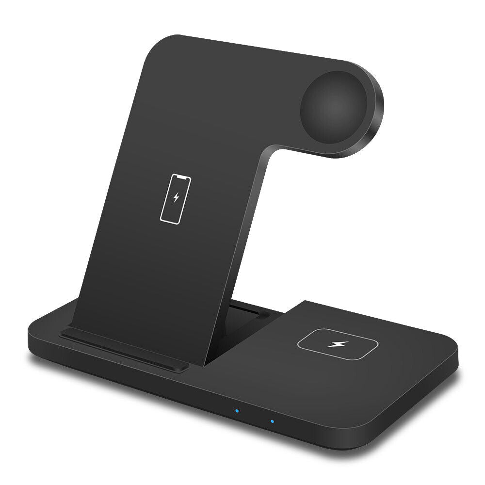 Premium Wireless Charger Dock Charging Station 3-in-1 for Apple & Samsung Products