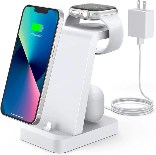3-in-1 Wireless Charging Station – Fast Dock for iPhone 14/13/12, Apple Watch & AirPods