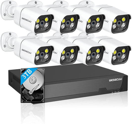 8-Cam Home Security System – 4K POE, Human Detect, 2-Way Audio