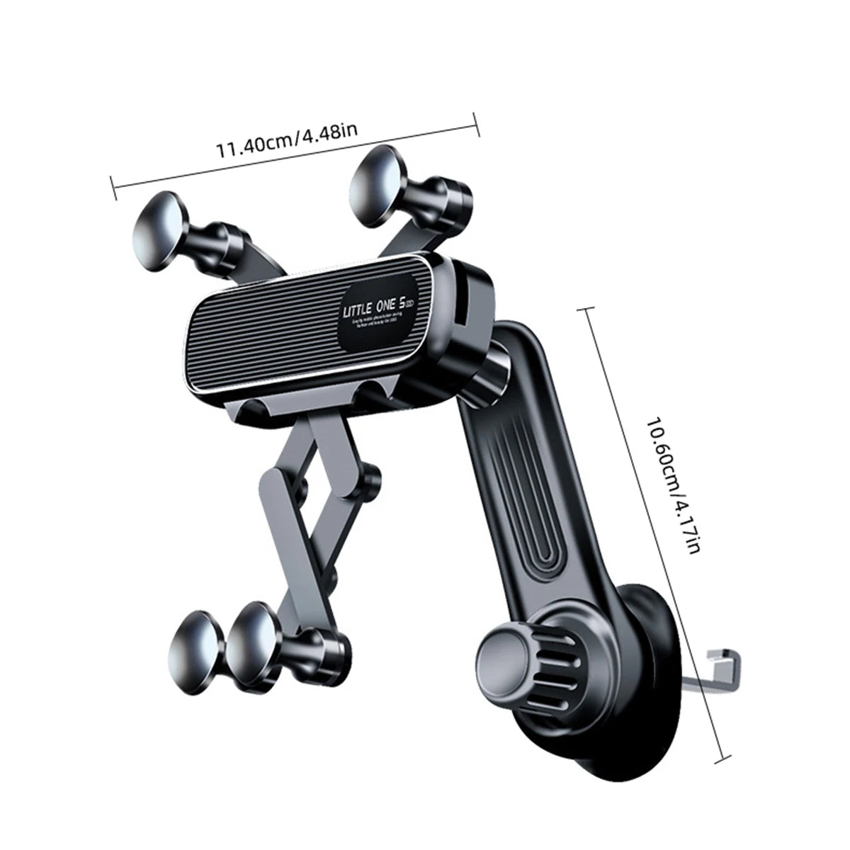 Shockproof Car Phone Mount – Gravity Lock Clip for GPS & Smartphone