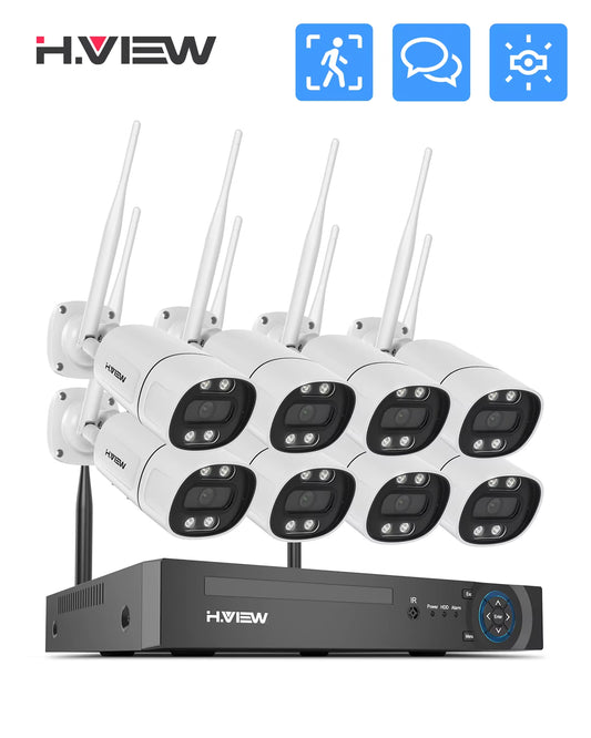 8CH 5MP Wireless CCTV Kit – Indoor/Outdoor, 2-Way Audio, NVR
