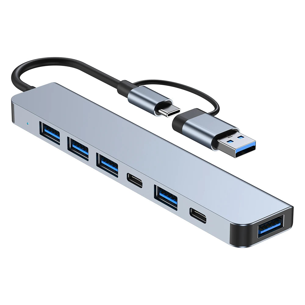 USB-C Multiport Adapter – 7-in-1 Hub for Laptop & PC with Fast Data & Power