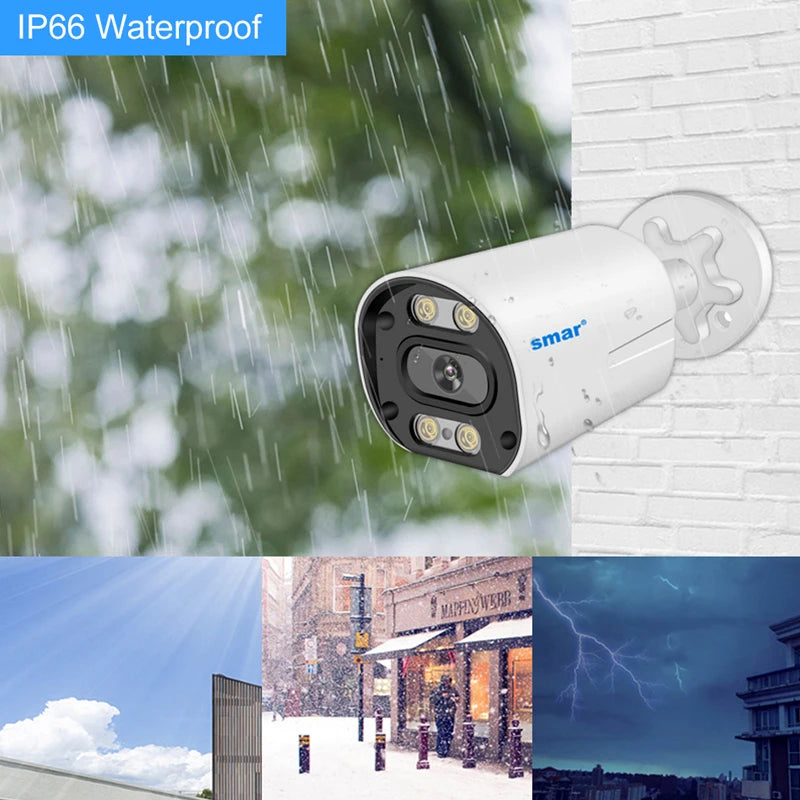 8MP 4K POE CCTV Kit  (4 Cameras, 1 NVR, 2TB HDD)  – AI Face Detect, Color Night Vision