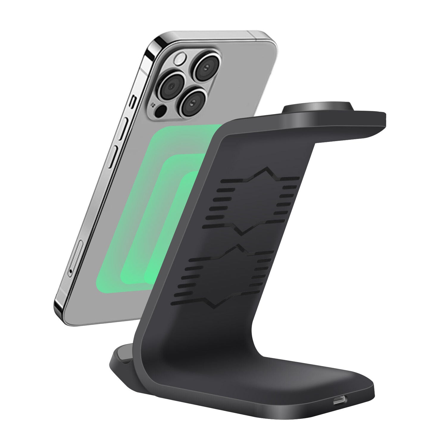 Premium Wireless Charger Dock Charging Station 3-in-1 for Apple & Samsung Products