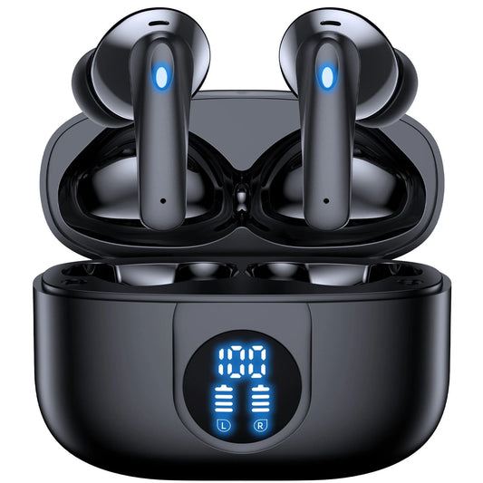 Wireless Bluetooth Earbuds – Noise Cancel + Dual LED