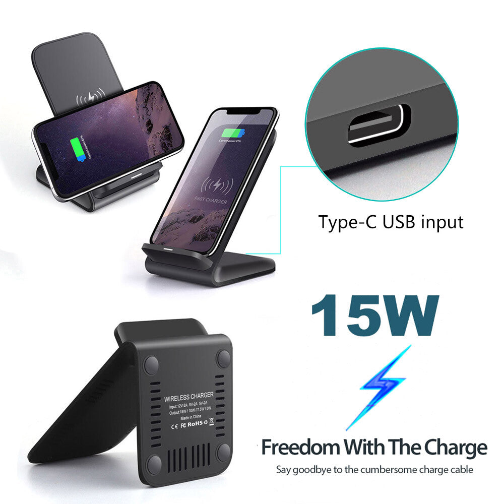 Premium Wireless Charger Dock Charging Station 3-in-1 for Apple & Samsung Products
