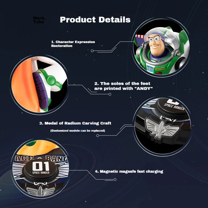 Disney's Toy Story Buzz Lightyear Night Light & Wireless Charging Stand