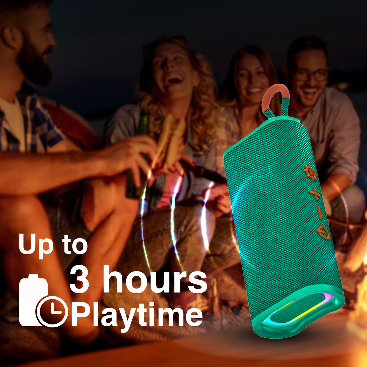 Laser Splash Proof Bluetooth Speaker Green