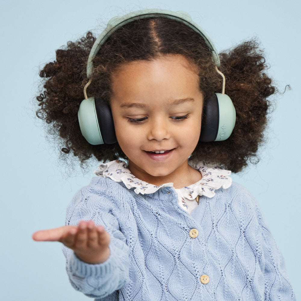 Kreafunk Kids Buzz Junior Bluetooth Headphones - Dusty Green