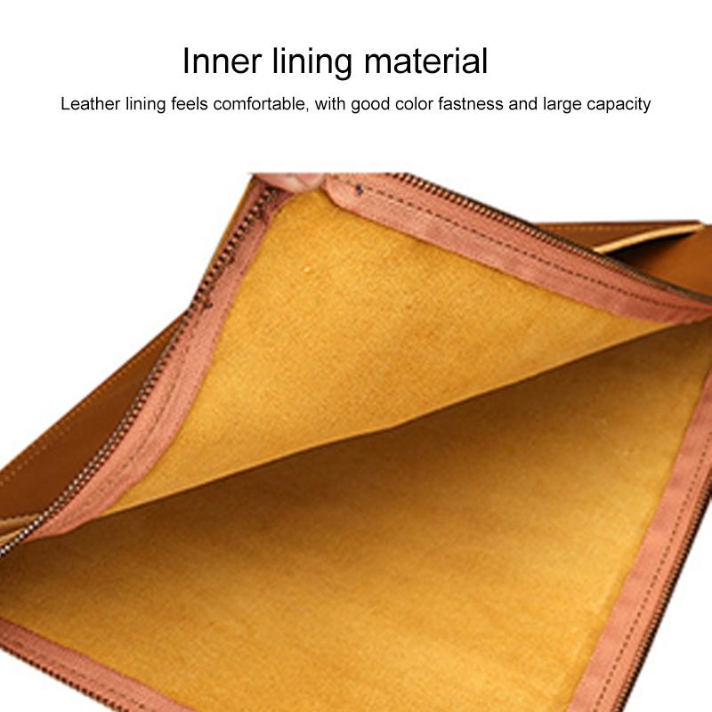 Premium Leather Business Laptop / Tablet Zipper Bag - Universal Fit - Green