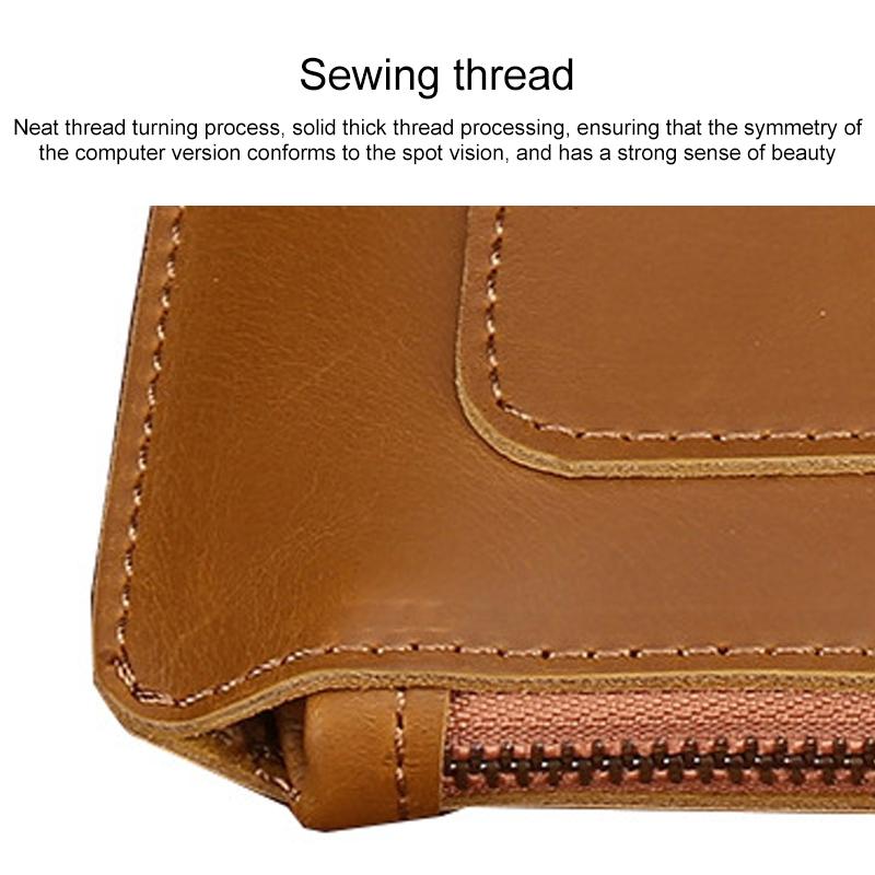 Premium Leather Business Laptop / Tablet Zipper Bag - Universal Fit - Green