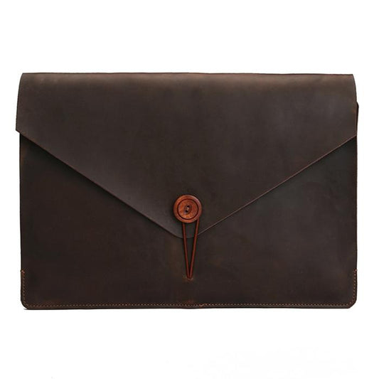 12 Genuine Leather Laptop / Tablet Bag - Universal Fit - Yellow