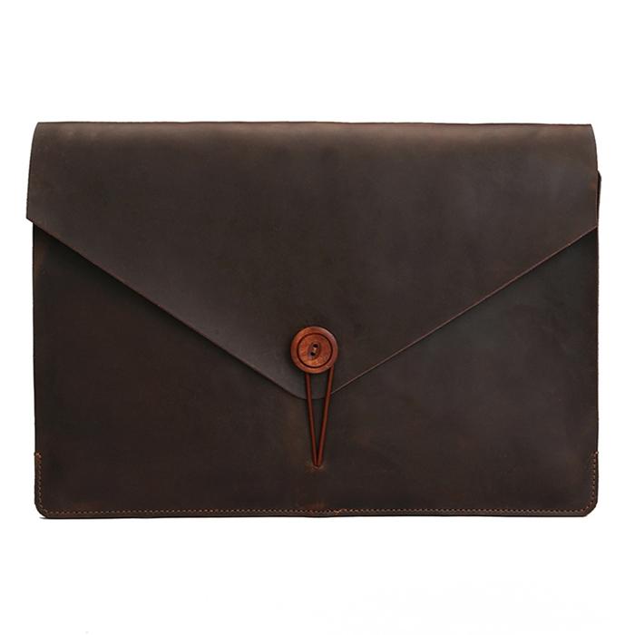 12 Genuine Leather Laptop / Tablet Bag - Universal Fit - Yellow