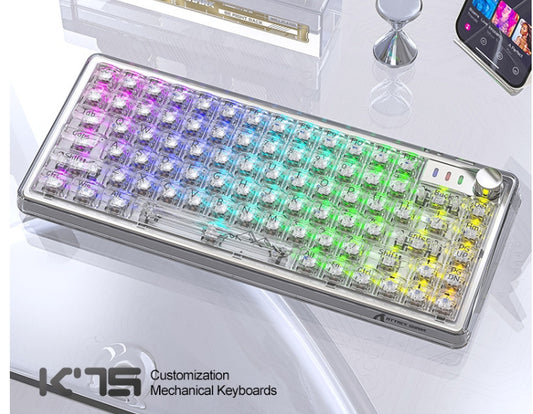 Attack Shark K75RGB Wireless Mechanical Keyboard – Transparent & Hot-Swappable