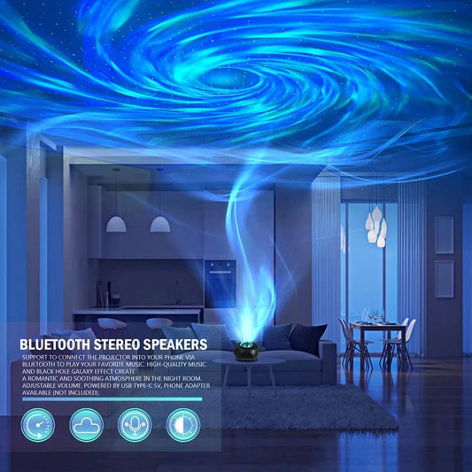Smart Galaxy Star Projector – Bluetooth Speaker Night Light with App Control & Music Sync