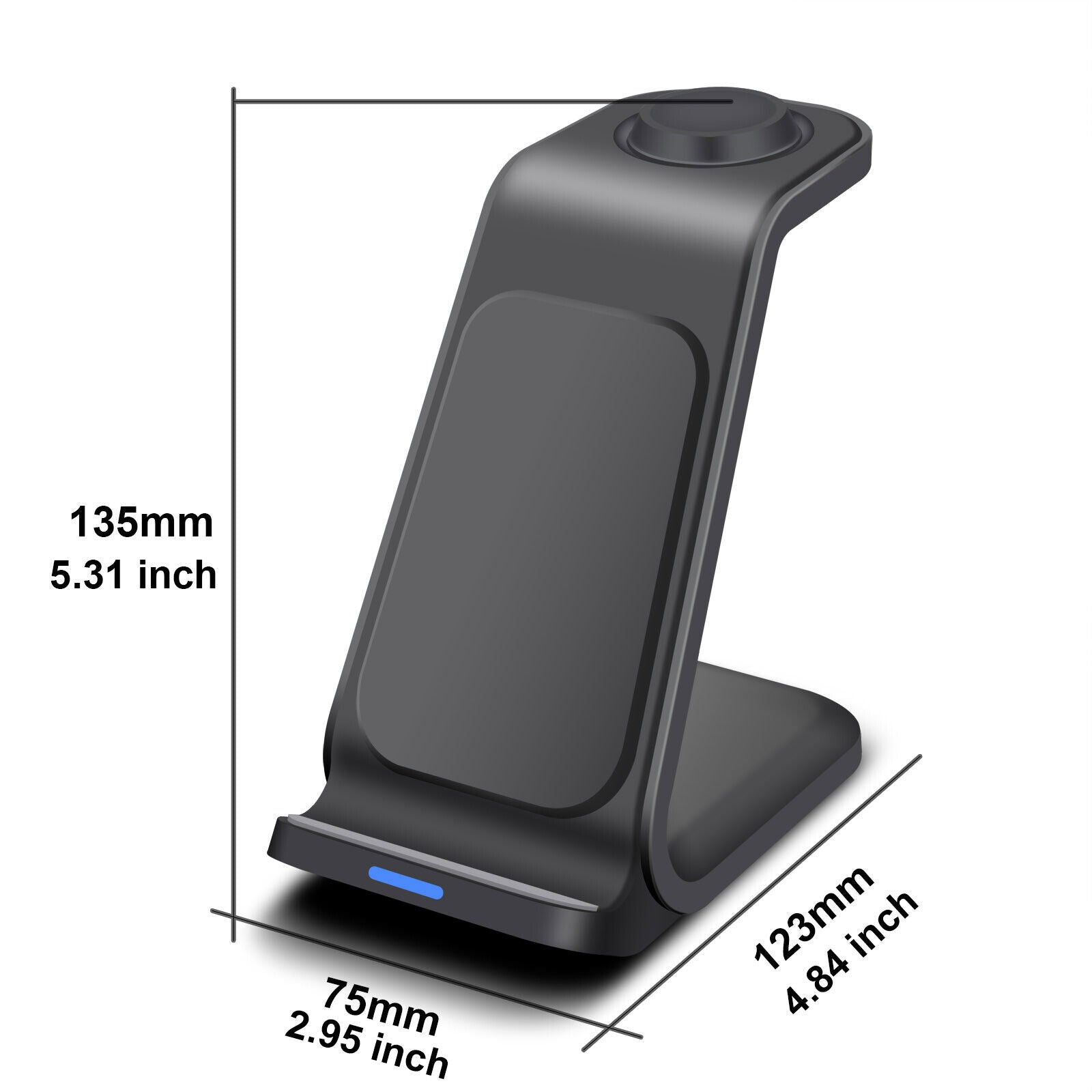 Premium Wireless Charger Dock Charging Station 3-in-1 for Apple & Samsung Products