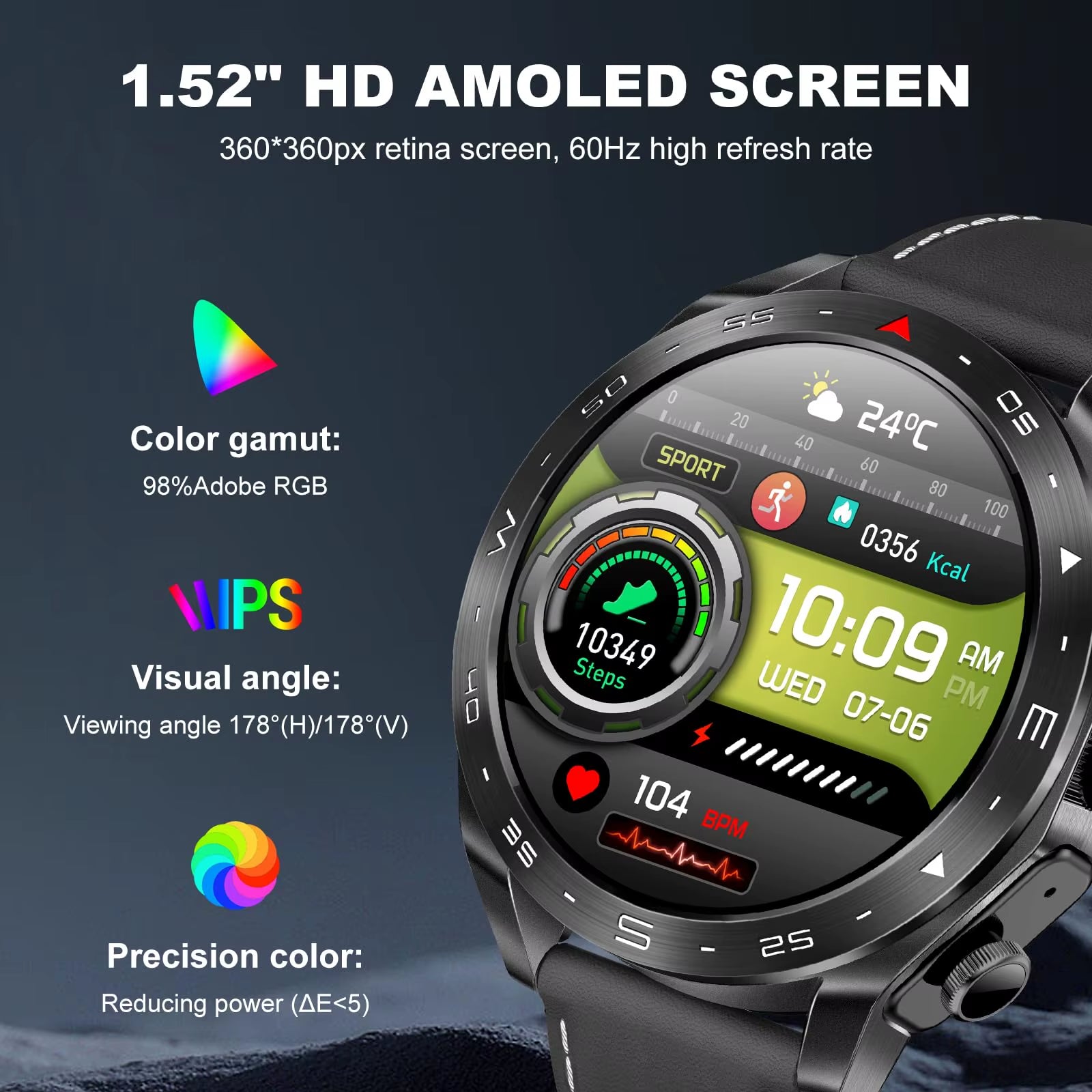 T95 Smartwatch with Built-In TWS Noise Cancelling Earbuds