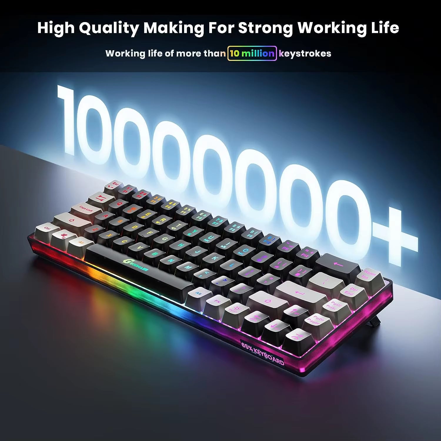 Rechargeable Wireless RGB Gaming Keyboard