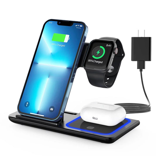 3-in-1 Wireless Charging Station – iPhone, Watch, AirPods
