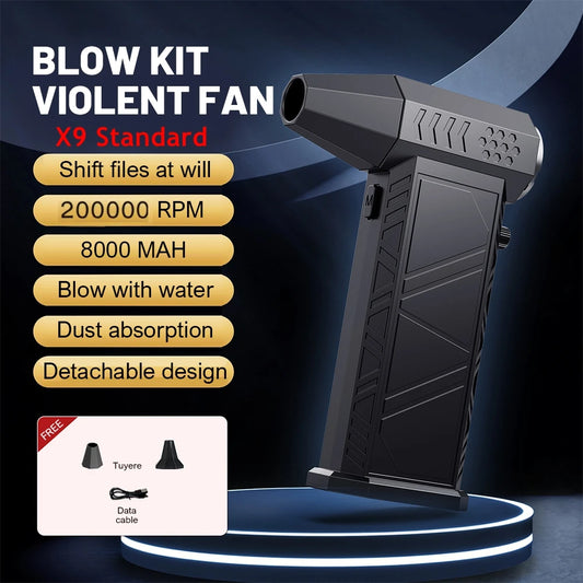 X6/X9 Jet Blower – Ultra-Powerful 200,000RPM Dust Cleaner with Type-C Charging & Turbo Boost