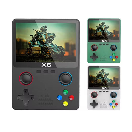 X6 Pocket Console – IPS Display, Dual Joysticks, Multi-Platform Emulator (GBA & More)