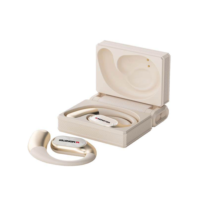 Monster Earbuds — 145H Playtime, Dual-Fold Design, Noise-Isolating Bluetooth 6.0  Waterproof, Sweatproof, Built for Travel