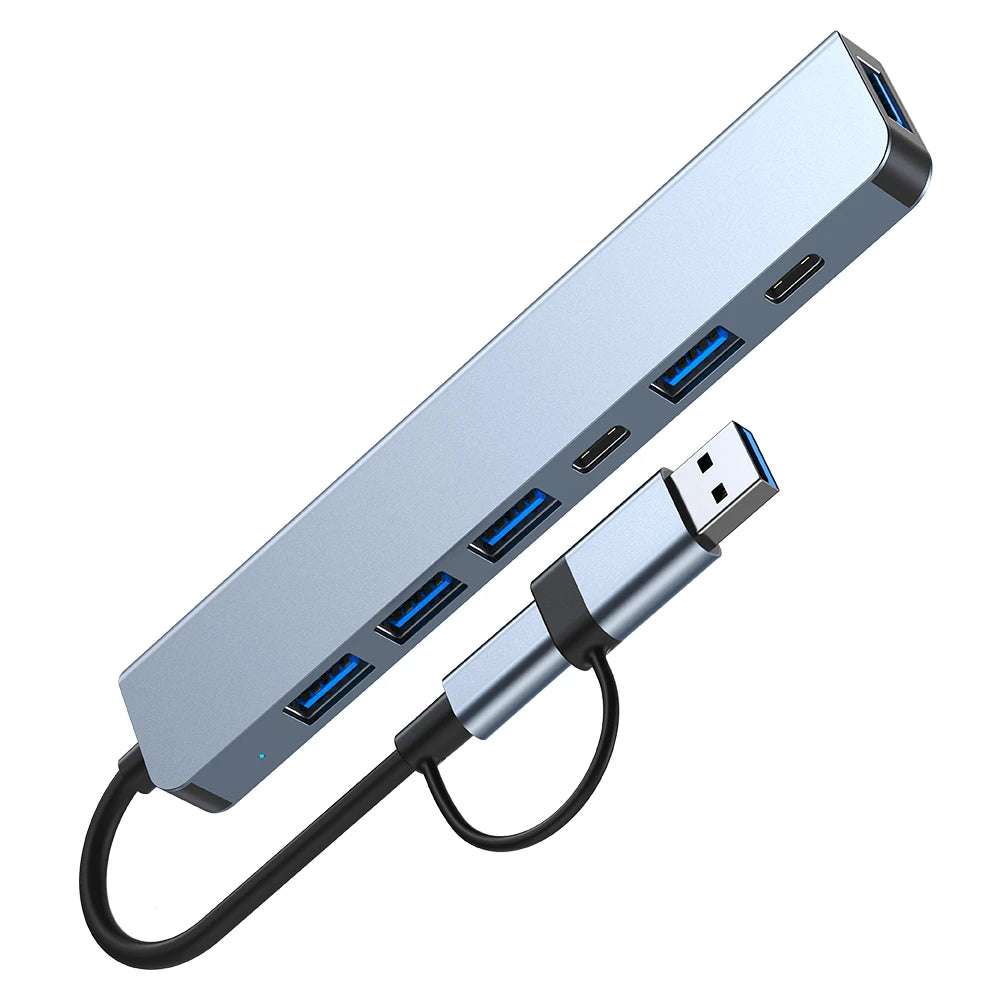 USB-C Multiport Adapter – 7-in-1 Hub for Laptop & PC with Fast Data & Power