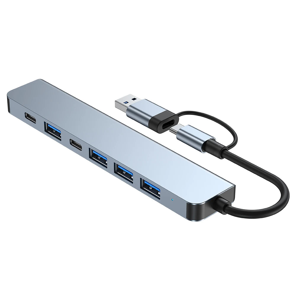 USB-C Multiport Adapter – 7-in-1 Hub for Laptop & PC with Fast Data & Power